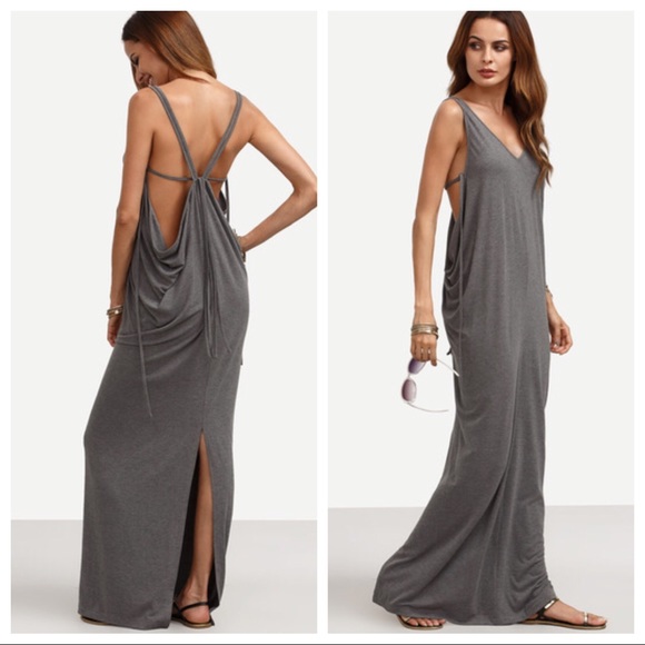 Haute Ellie Dresses & Skirts - FINAL SALE❣️Venetian Goddess Open Back Drape Maxi